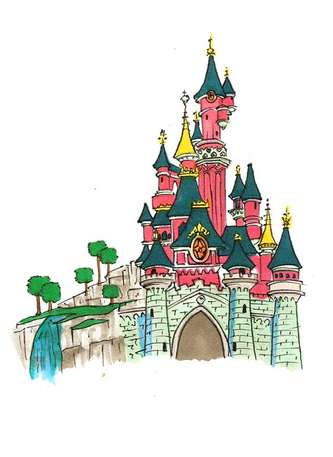 Disneyland Castle Drawing | Free download on ClipArtMag