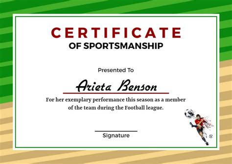 Sports Certificate Ideas & Types