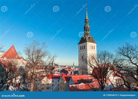 Tallinn, Estonia. Winter Cityscape Stock Image - Image of nicholas ...