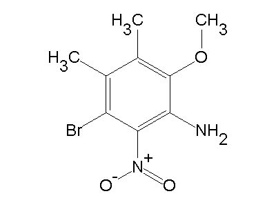 3-bromo-6-methoxy-4,5-dimethyl-2-nitroaniline - C9H11BrN2O3, density, melting point, boiling ...