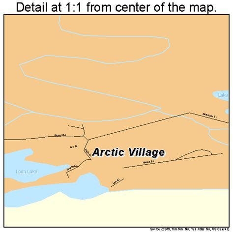 Arctic Village Alaska Street Map 0203990