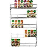 andrew james Spice Rack for Inside Cupboard Door, Wall Mounted Herb ...