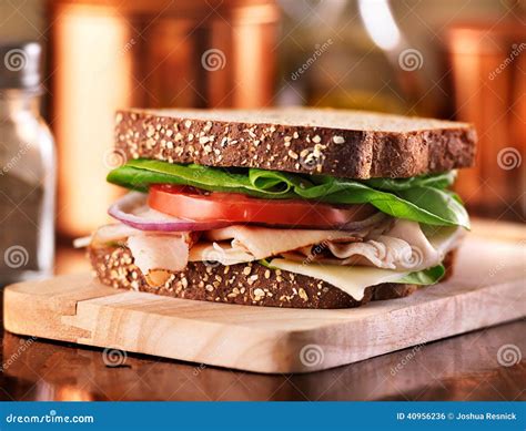 Deli Meat Sandwich with Turkey Stock Photo - Image of purple, cuts: 40956236