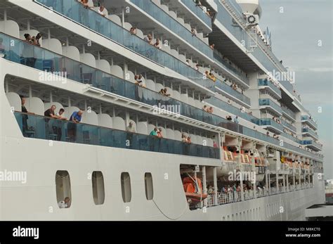 Coral Princess cruise ship passes through the Panama Canal Stock Photo ...