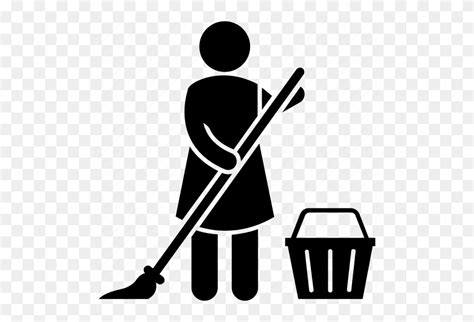 Brooming, Cleaner Cleaning, Cleaning Floor, Mopping, Sweeping Icon - Sweeping The Floor Clipart ...