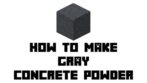 Dark Grey Concrete Minecraft Craft concrete concrete powder blocks