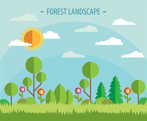 Vector Forest Landscape Vector Art & Graphics | freevector.com