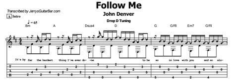 John Denver - Follow Me Guitar Lesson, Tab & Chords - Jerry's Guitar Bar