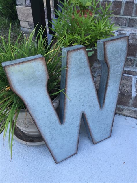 Metal Letters Wall Decor Wall Metal Letter Galvanized - Etsy