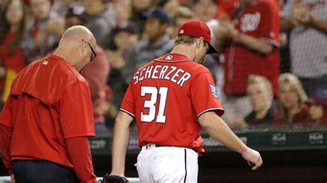 Nationals' Max Scherzer pulled from start with apparent leg injury