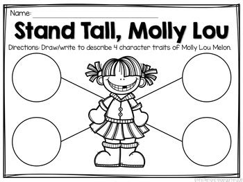 Stand Tall Molly Lou Melon FREEBIE: Read & Respond by Mrs Plemons Kindergarten