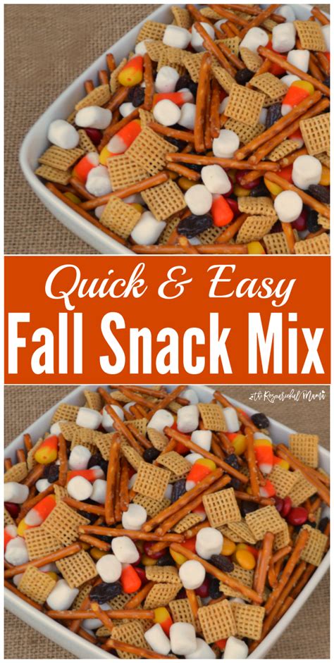 Quick & Easy Fall Snack Mix - The Resourceful Mama