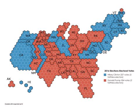 The new United States Electoral College Cartogram map - Blog - MapChart