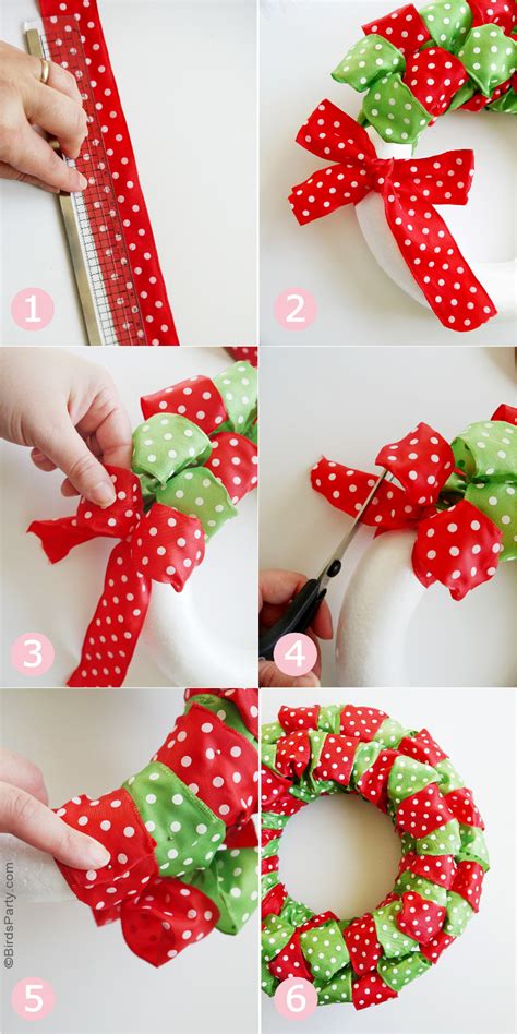 DIY Easy Christmas Ribbon Wreath | Christmas ribbon crafts, Diy ...