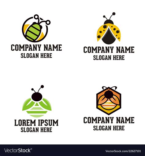 Bug logo design Royalty Free Vector Image - VectorStock