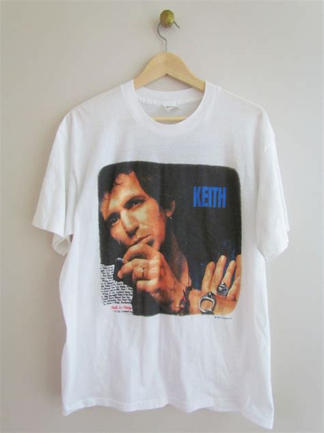 keith richards solo tour t shirt / 1988 vintage / rolling stones ...