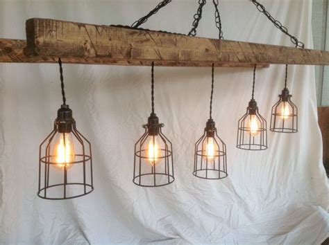 Rustic Barn Ladder Chandelier with 5 Edison Bulb Lights | Etsy | Ladder chandelier, Chandelier ...