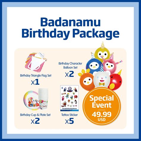 Badanamu Birthday Package - Badanamu | Birthday packages, Birthday, Baby party