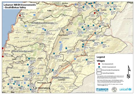 Document - WASH Assessment Map - South/Bekaa Valley - Feb 2013