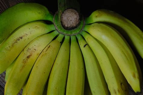 Premium Photo | Ambon banana is musa acuminata cavendish subgroup bananas on a brown wooden ...