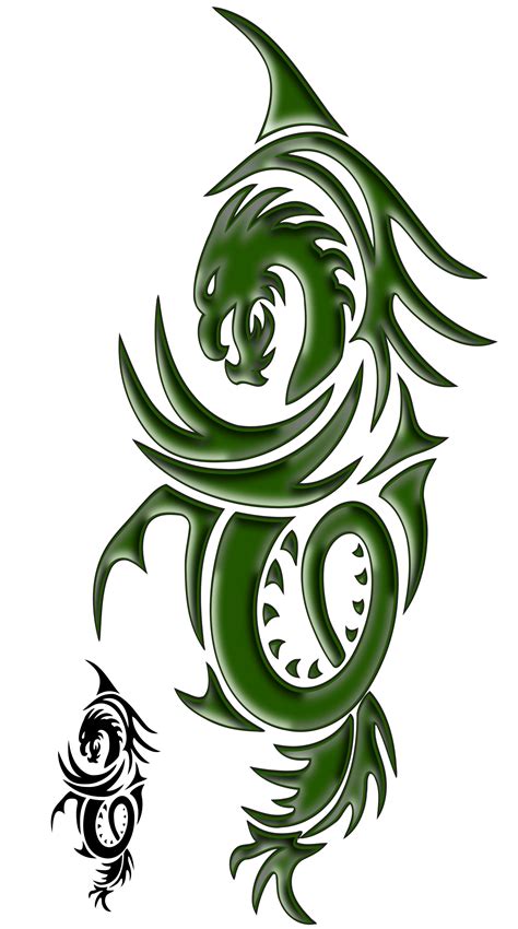 Clipart - Dragon tattoo