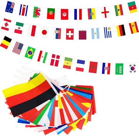 Buy International Flags of the World String Flags Bunting Banner 13M ...