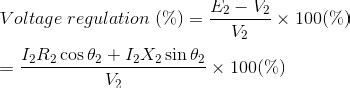 Voltage Regulation of Transformer