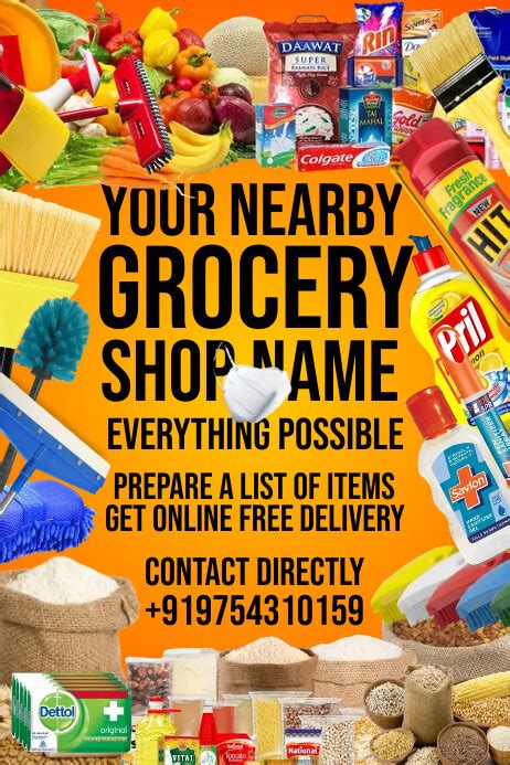 Grocery Shop Online Poster Template | PosterMyWall