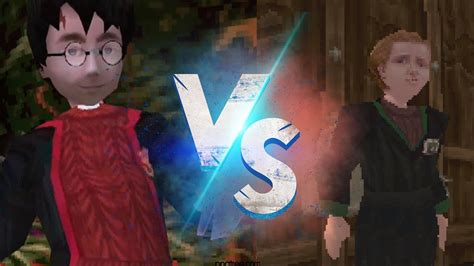 Harry Potter Vs Draco Malfoy Duel - Harry Potter and the Sorcerer's Stone PS1 Indonesia - YouTube