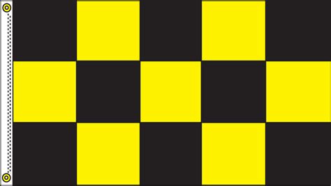 Checkered Black/Yellow 3' x 5' Flag Outdoor Nylon