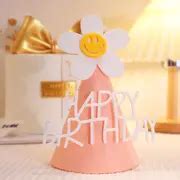 Holiday Supplies, Birthday Party Supplies, Flower Birthday Hat Felt Happy Birthday Party Hat - Temu