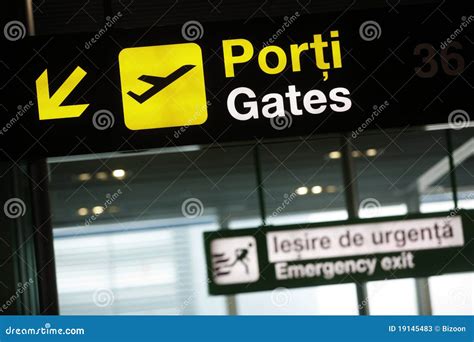 Airport Gate Sign Stock Photos - Image: 19145483