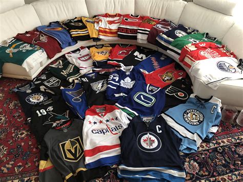 Here’s one jersey from my collection from each NHL team. If you want to ...