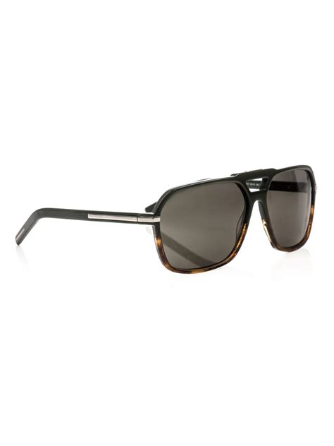 Dior homme Square Bicolour Sunglasses in Green for Men | Lyst