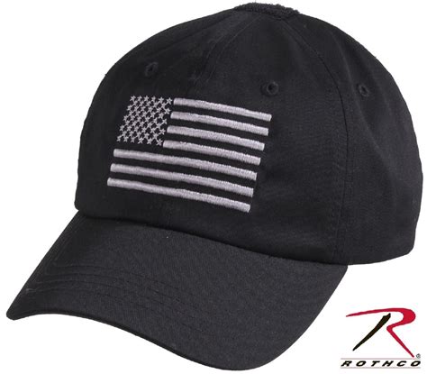 Black & Silver USA Flag Tactical Operator Cap - Embroidered American F ...