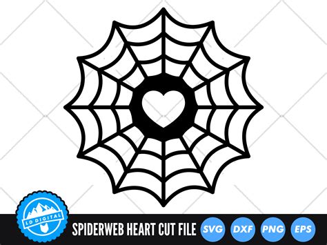 Spider Web Heart SVG | Halloween SVG Graphic by lddigital · Creative ...