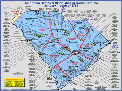 South Carolina in the American Revolution - Engagements of 1781 (Jan-Jun)