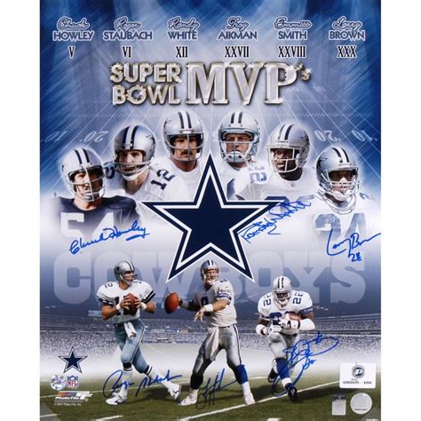 Dallas Cowboys Fanatics Authentic Autographed 20" x 24" 6 Super Bowl MVPs Photograph | Dallas ...