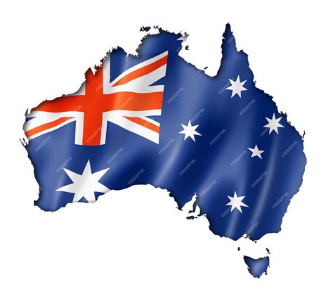 Premium Photo | Australian flag map