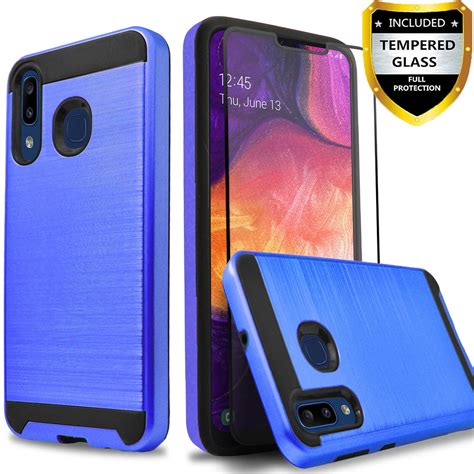 Samsung Galaxy A10e Phone Case, with [Tempered Glass Screen Protector] Circlemalls 2-Piece Style ...