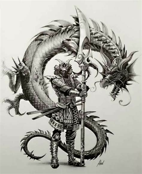 Seems a warrior & a loyal dragon or his inner spirit of the dragon are ready to face something ...