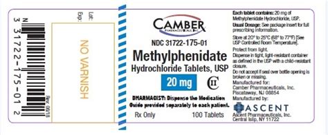 Methylphenidate – Camber Pharmaceuticals