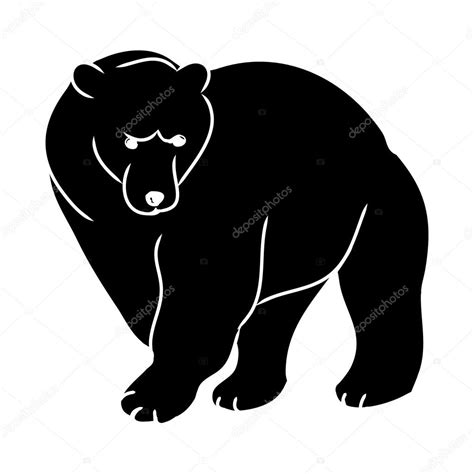 Brown bear - black silhouette Stock Vector Image by ©Mila_Endo #100907774