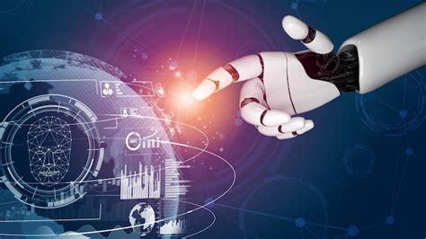 Premium Photo | Futuristic robot artificial intelligence revolutionary AI technology concept