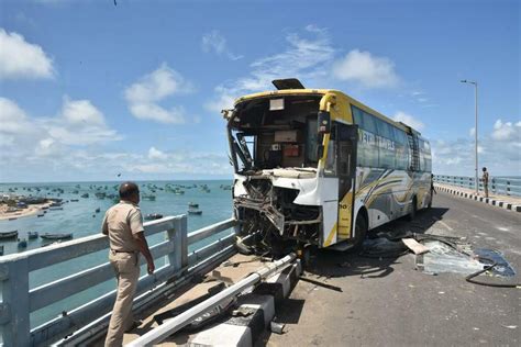 Eight injured as buses collide on Pamban bridge