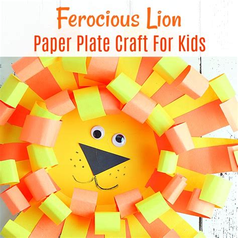 Super Ferocious Lion Paper Plate Craft For Kids