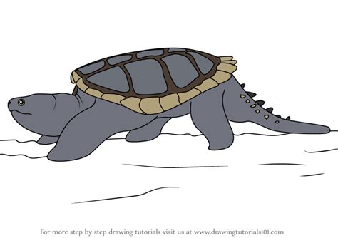 How to Draw Common Snapping Turtle | Snapping turtle, Common snapping turtle, Drawings