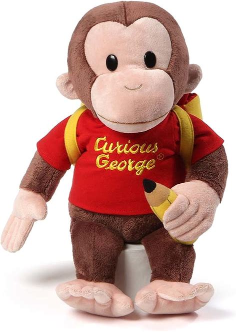 Amazon.com: GUND Curious George Back To School Backpack Stuffed Animal ...