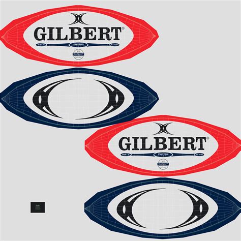 3d model rugby ball gilbert