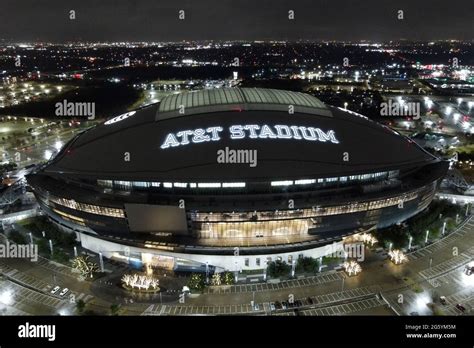 An aerial view of AT&T Stadium, Friday, Jan. 1, 2021, in Arlington, Tex ...